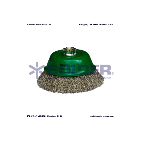Cepillo De Alambre Aus-973 Tipo Copa Acero Inox 5″X0.012″