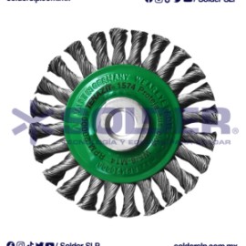 Carda De Alambre Trenzada Plana Para Inox 4″ Mr Aus-1574