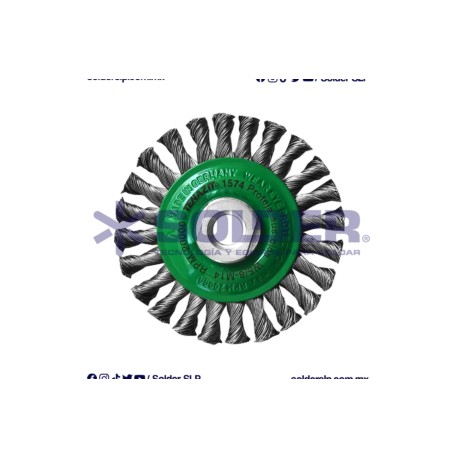 Carda De Alambre Trenzada Plana Para Inox 4″ Mr Aus-1574